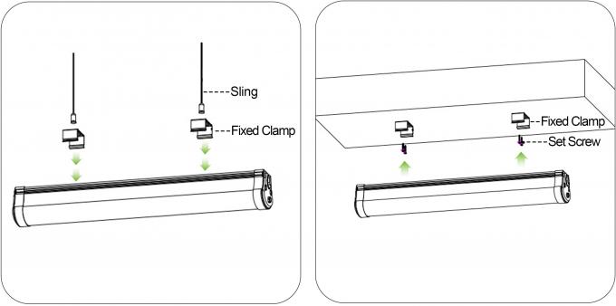 Tańsza cena 36W LED Lampy liniowe Trójprzewodowa Rurka do parkowania Garaż wodoodporny 1200mm 12