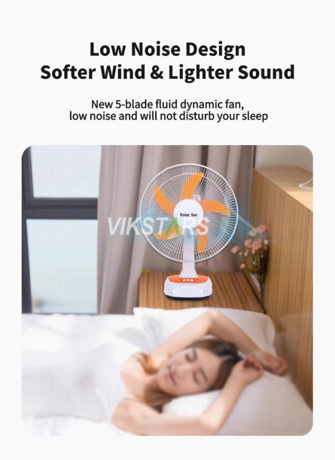 Do kempingu Awaryjny Wentylator Stołowy Zasilany Energią Słoneczną 16 Cali Oszczędność Energii Z Żarówkami 3