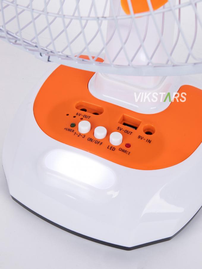 Do kempingu Awaryjny Wentylator Stołowy Zasilany Energią Słoneczną 16 Cali Oszczędność Energii Z Żarówkami 8