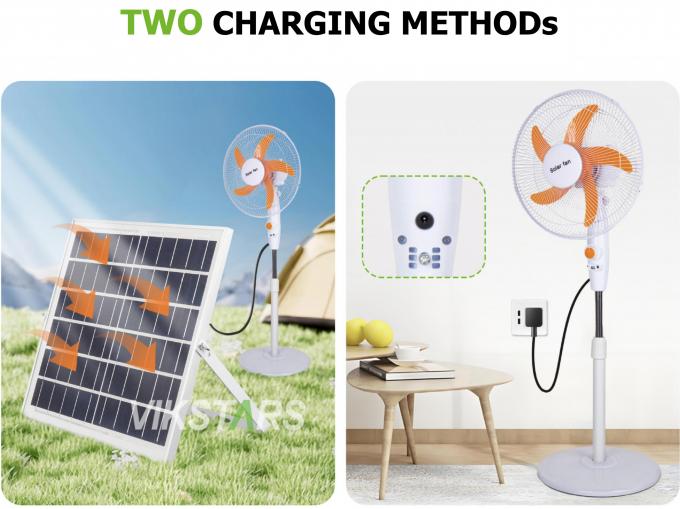 16calowy wentylator słoneczny zasilany energią słoneczną do użytku w obozach domowych 11