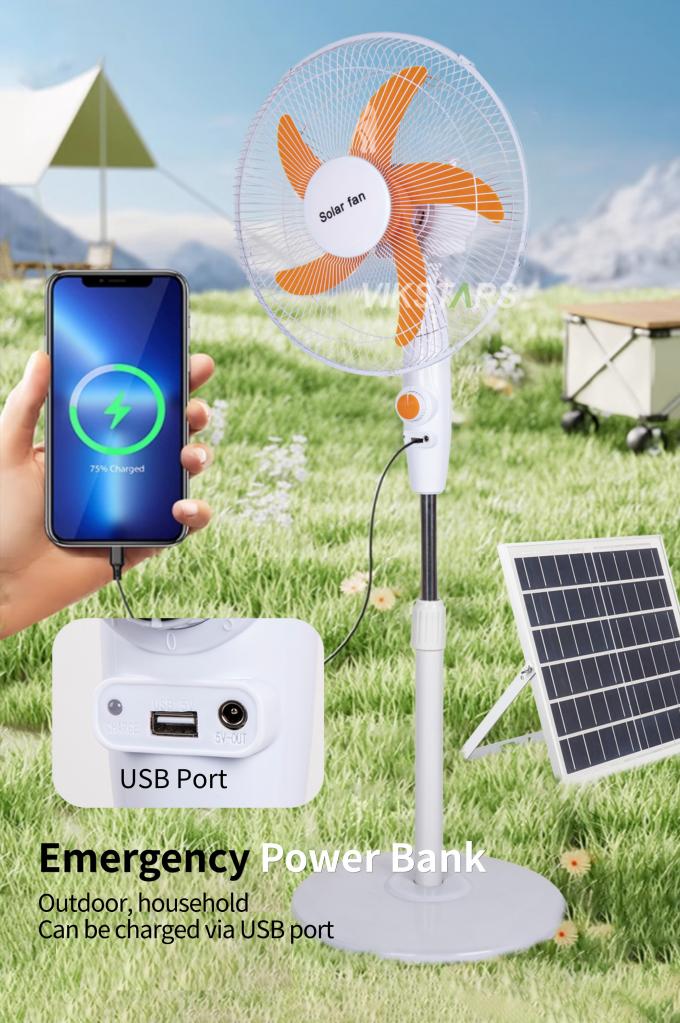 16calowy wentylator słoneczny zasilany energią słoneczną do użytku w obozach domowych 12
