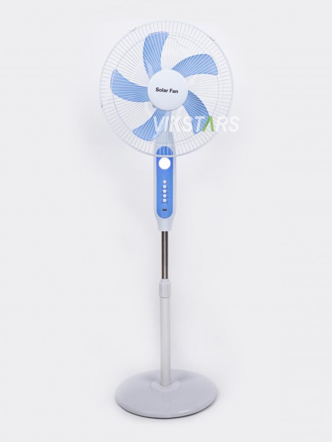 Gorąco sprzedawany 5-ławkowy 16-calowy wiatraki słoneczne z lampą LED z panelem i baterią Wiatraki słoneczne podłogowe 19