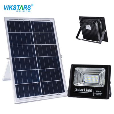 30W 60W Solar 100W LED Flood Light Aluminiowe ramię wspornika z baterią 3,7 V