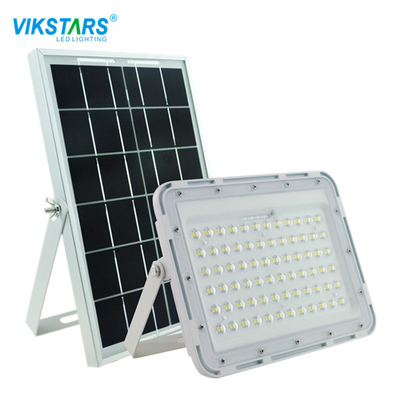 60W 200w LED Solar Flood Light Biała obudowa z dużym panelem słonecznym